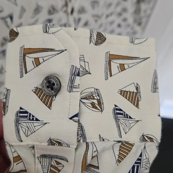 Nautica long sleeve shirt with sailboats - Picture 3 of 9